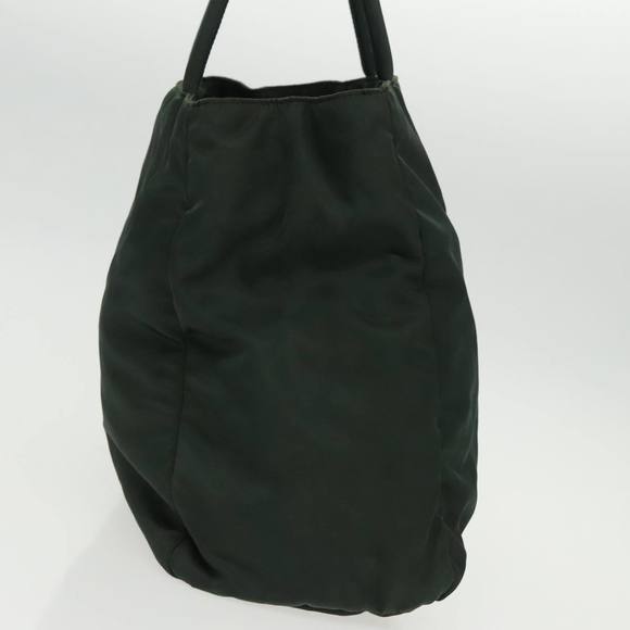 PRADA PRADA Hand Bag Nylon Khaki Silver Auth 95368 - Picture 4 of 16